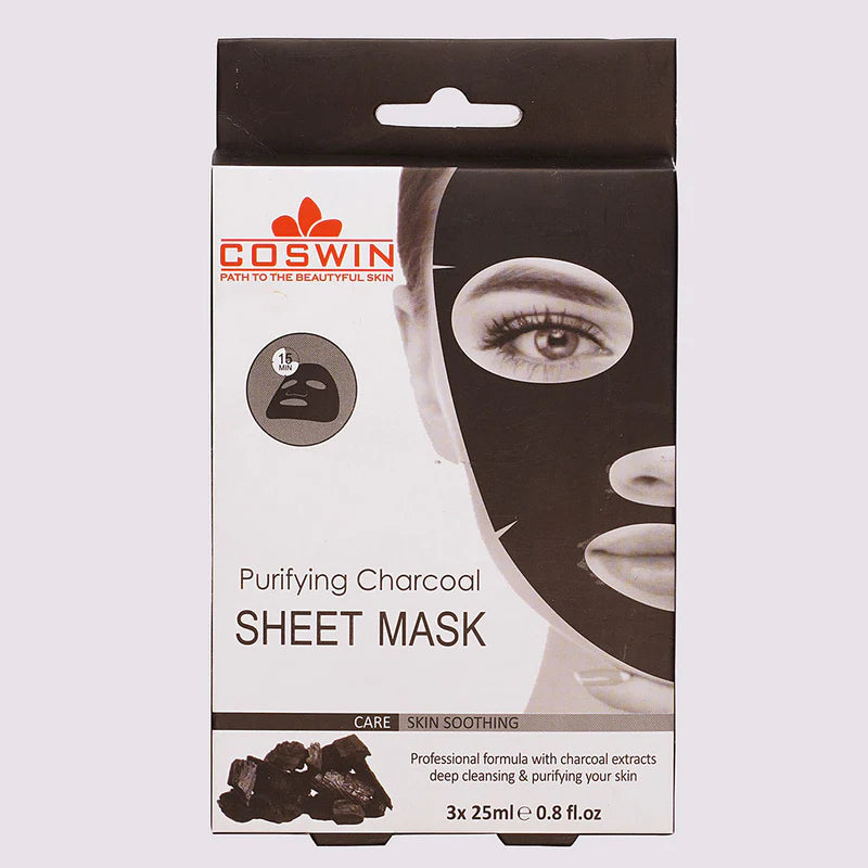 Charcoal sheet mask for face